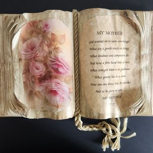 A gift for mom. Paper mache poetry book.